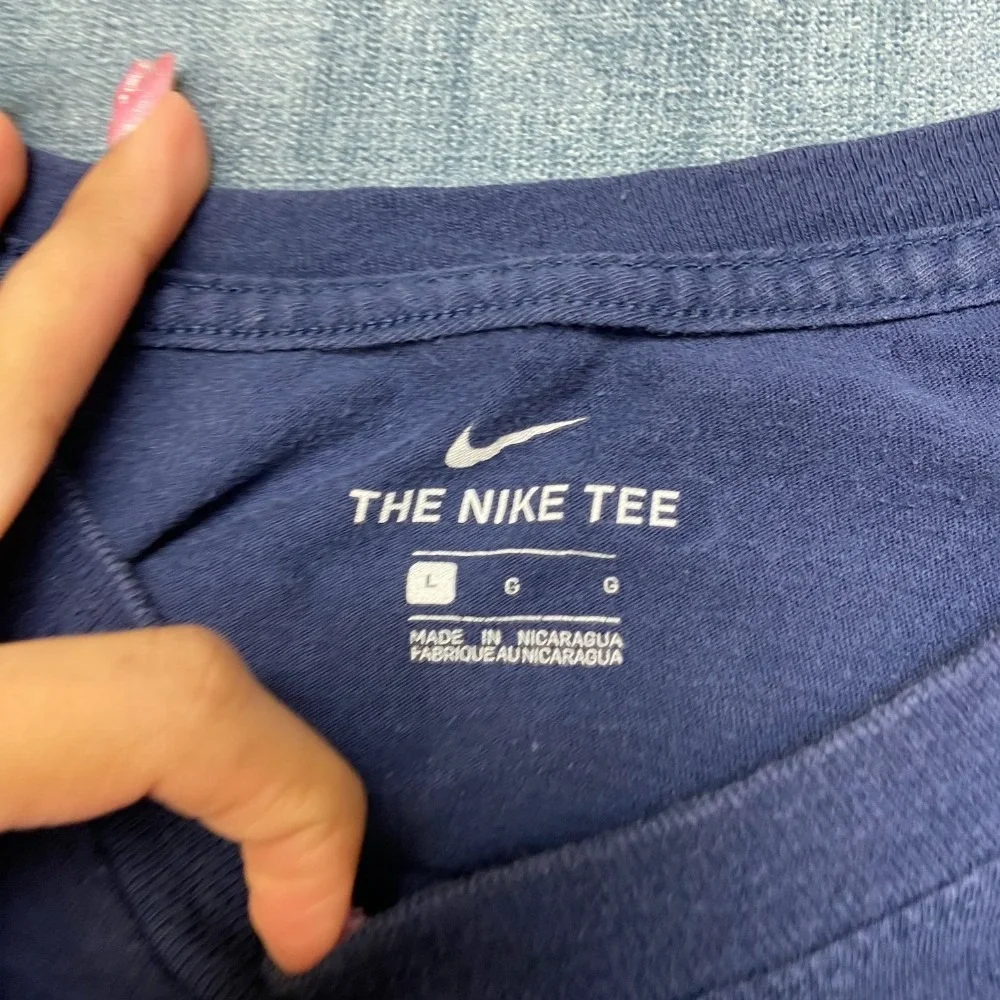 Nike Mercari Texas Bowl Football T-Shirt Mens Large Navy Blue Comfort Casual Tee